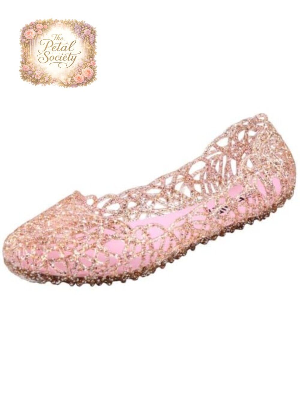 Jelly Ballet Flats Slip On Loafers Hollow Out Sandals for Women Casual Summer